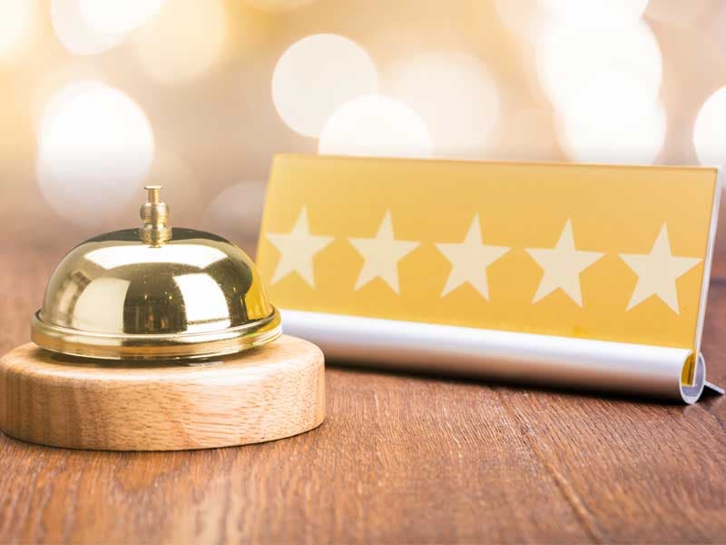 Five stars and bell for service