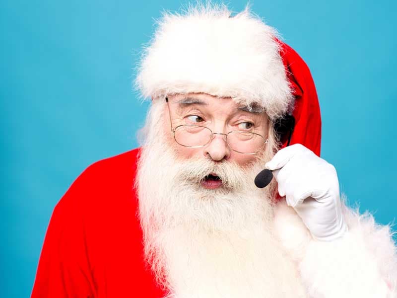 Santa in call center
