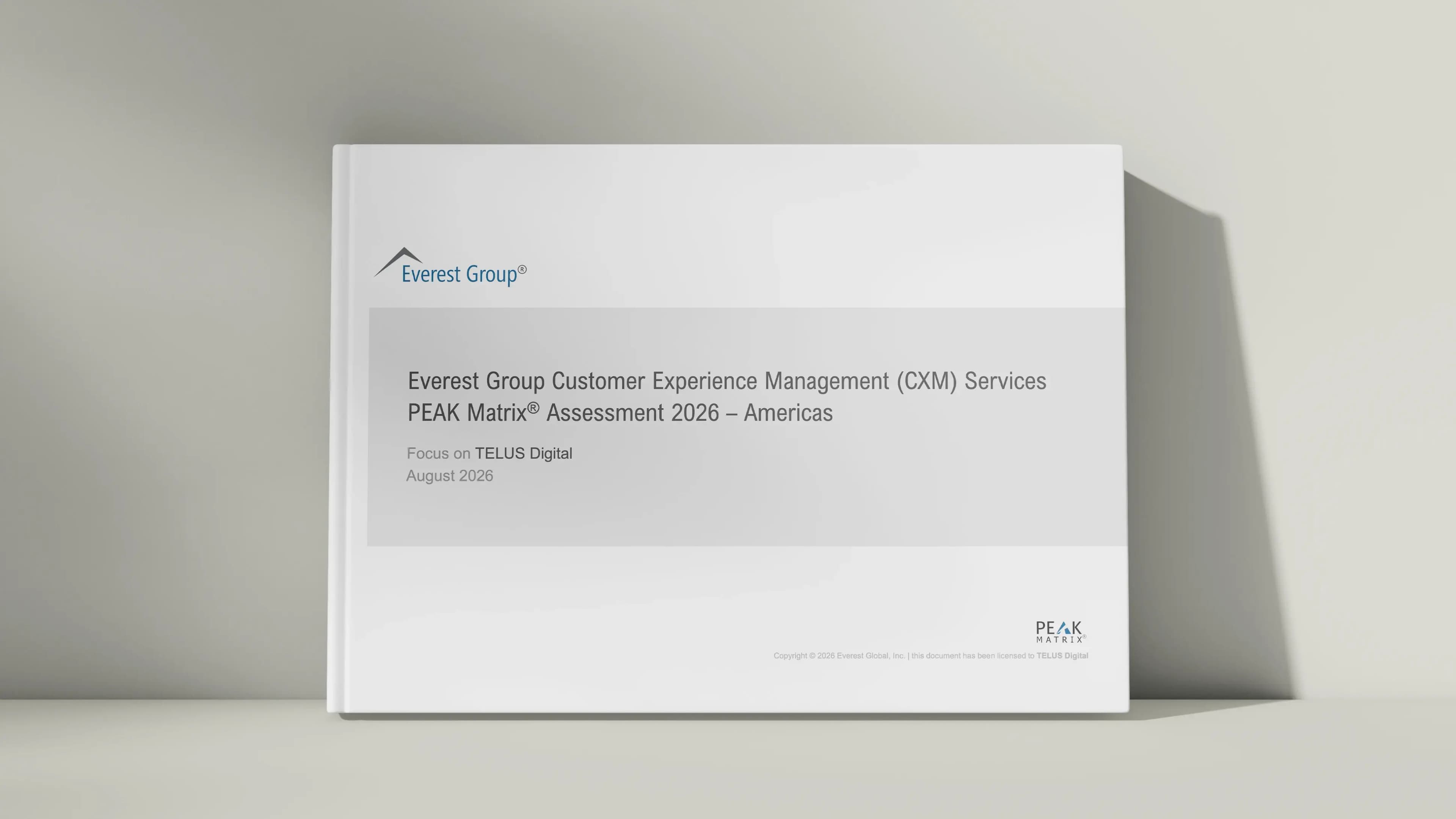 Cover image - Everest Group CXM Services PEAK Matrix® — Americas 2026