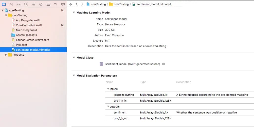 Putting Core ML into Xcode