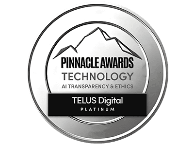 Platinum Pinnacle Technology Award logo for AI Transparency & Ethics