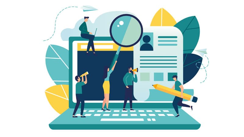 small people fill out the form