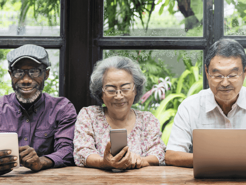 seniors using technology