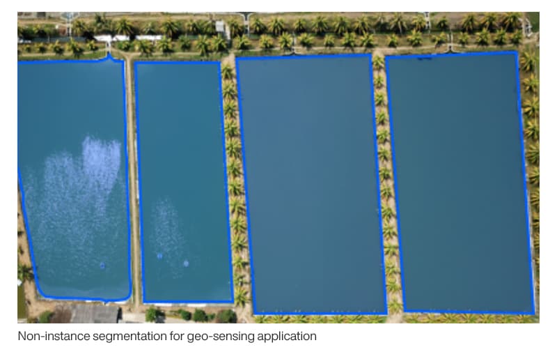 Non-instance segmentation for geosensing application