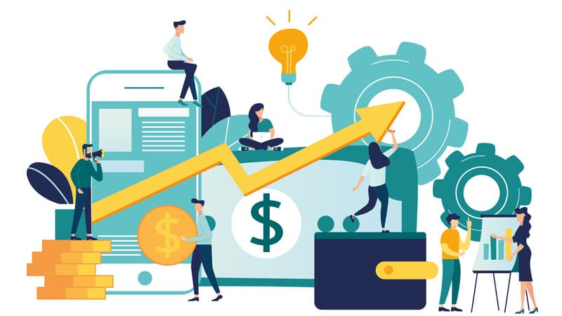 Banking trends illustration