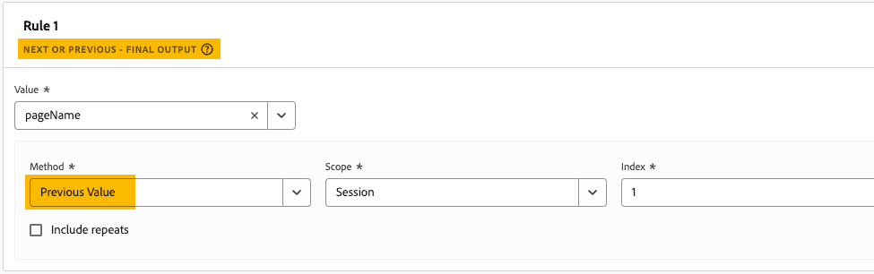 Adobe CJA next or previous