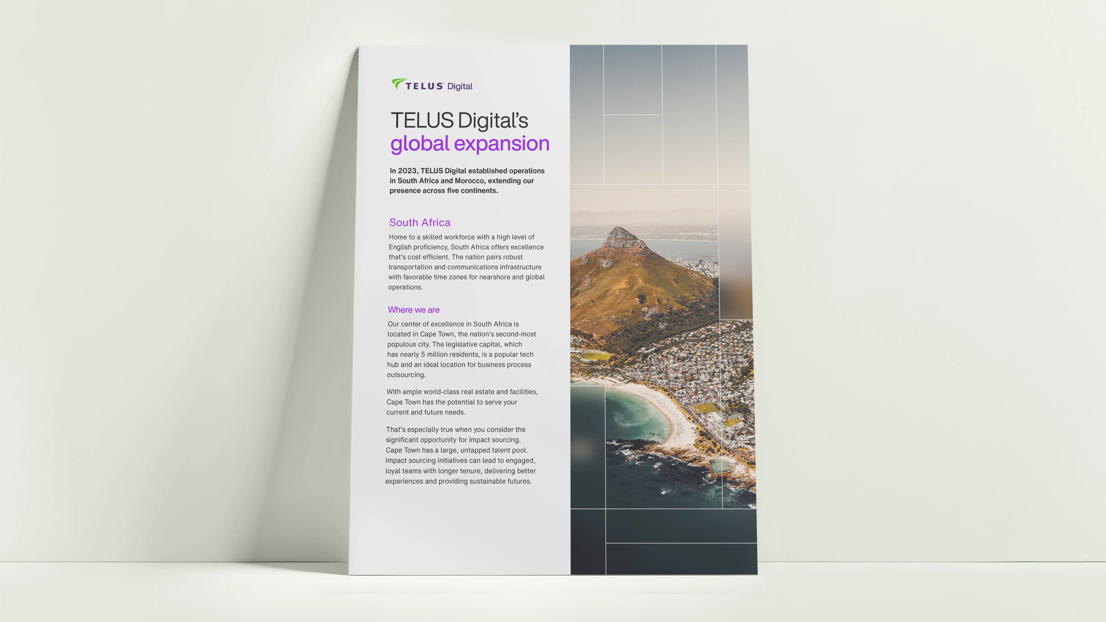 Brochure Cover TELUS Digital Global Expansion to Africa