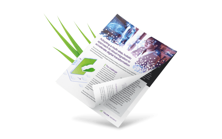 image of case study with green plant behind it